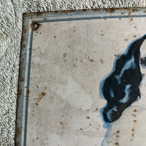 Vintage Welcome Pause Drink Coca-Cola Lady Tin Metal Sign 16" x 12 1/2" - Picture 7 of 9